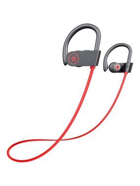 Wireless Earbuds with 16 Hours Playtime Bluetooth 5.3, BLACK/RED